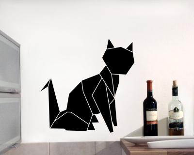 Origami Katze Wandtattoo - Ansicht 3