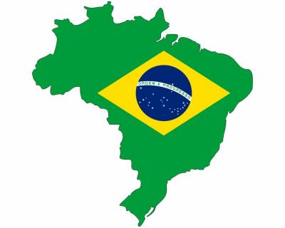 Brasilien Wandtattoo mit der Nationalflagge