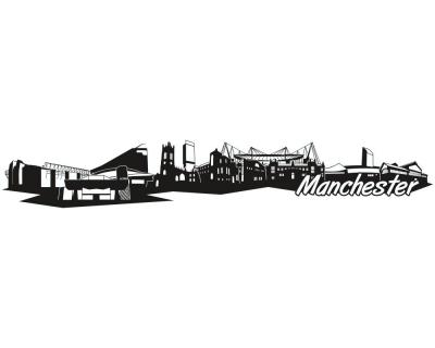 Manchester Skyline Autoaufkleber - Ansicht 1