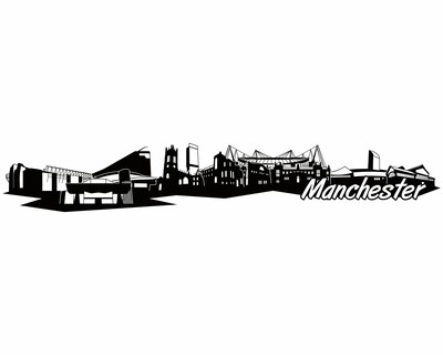 Manchester Skyline Wandtattoo - Ansicht 1