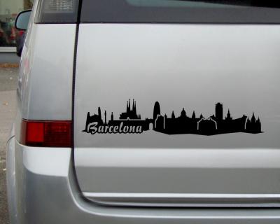 Barcelona Skyline Aufkleber