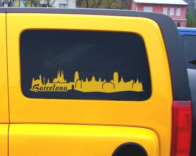 Barcelona Skyline Aufkleber - Ansicht 3