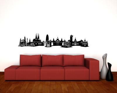 Barcelona Skyline Wandtattoo - Ansicht 3