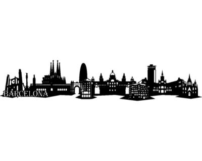 Barcelona Skyline Wandtattoo - Ansicht 1