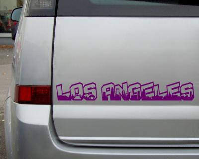 Los Angeles Schriftzug Skyline Aufkleber Aufkleber