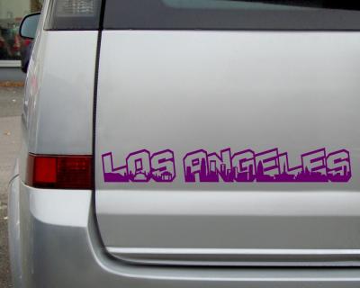 Los Angeles Schriftzug Skyline Aufkleber