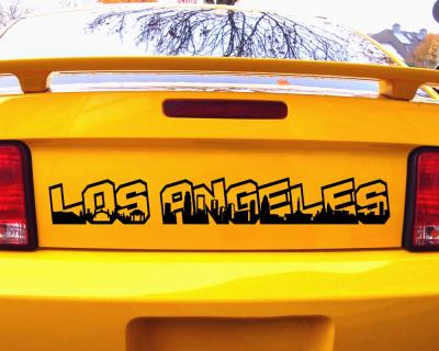 Los Angeles Schriftzug Skyline Aufkleber - Ansicht 3