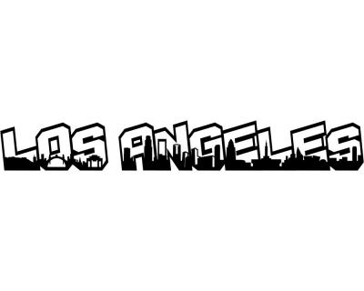 Los Angeles Schriftzug Skyline Aufkleber