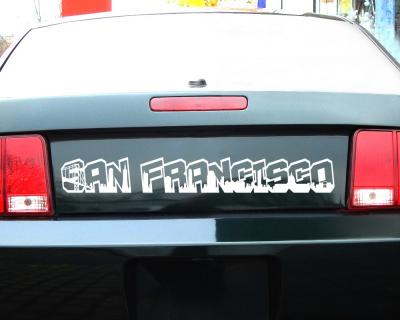 San Francisco Schriftzug Skyline Aufkleber