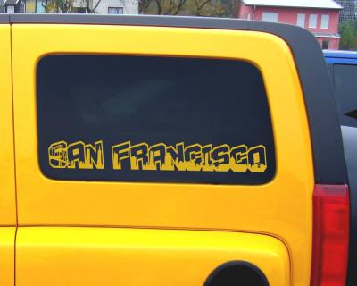 San Francisco Schriftzug Skyline Aufkleber - Ansicht 3