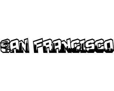 San Francisco Schriftzug Skyline Wandtattoo Wandtattoo