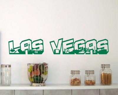 Las Vegas Schriftzug Skyline Wandtattoo - Ansicht 2