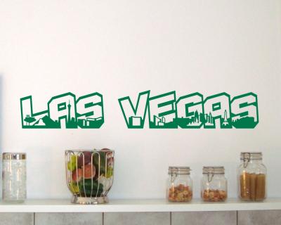 Las Vegas Schriftzug Skyline Wandtattoo Wandtattoo