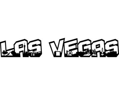 Las Vegas Schriftzug Skyline Wandtattoo - Ansicht 1