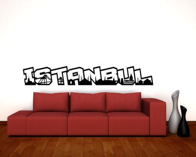 Istanbul Schriftzug Skyline Wandtattoo - Ansicht 2