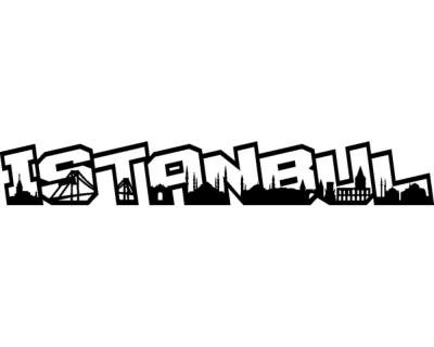 Istanbul Schriftzug Skyline Wandtattoo - Ansicht 1