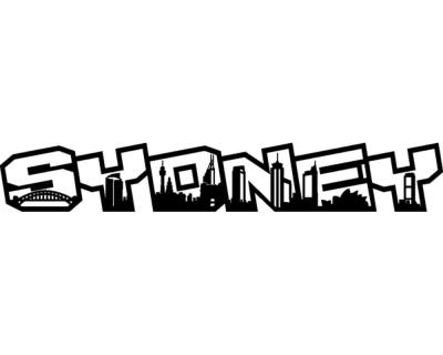 Sydney Schriftzug Skyline Wandtattoo - Ansicht 1