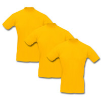 T-Shirt 3er Pack T-Shirt Modellnummer  goldgelb