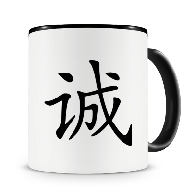 Tasse mit dem Motiv Chinesisches Zeichen fr Ehrlichkeit