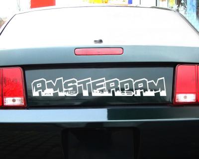 Amsterdam Schriftzug Skyline Aufkleber Aufkleber