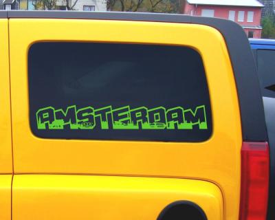 Amsterdam Schriftzug Skyline Aufkleber - Ansicht 3