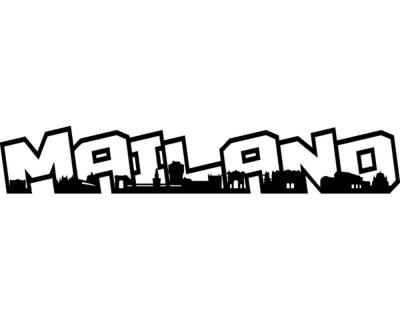 Mailand Schriftzug Skyline Wandtattoo Wandtattoo