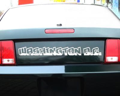 Washington, D.C. Schriftzug Skyline Aufkleber