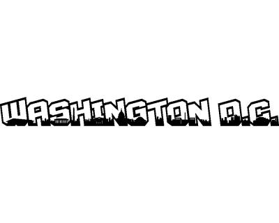 Washington, D.C. Schriftzug Skyline Aufkleber