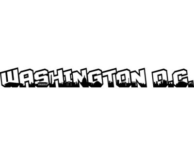 Washington, D.C. Schriftzug Skyline Wandtattoo Wandtattoo