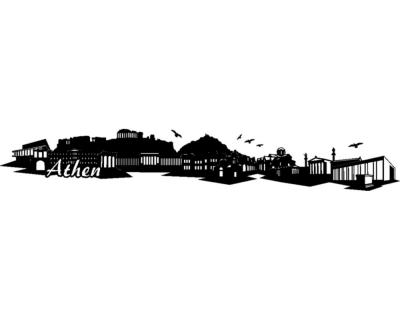 Athen Skyline Wandtattoo - Ansicht 1