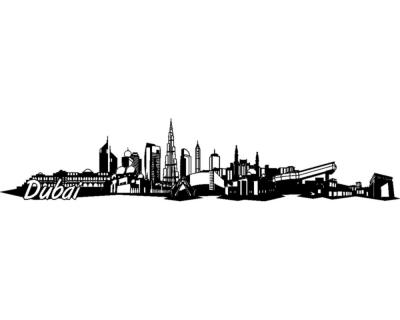 Dubai Skyline Wandtattoo Wandtattoo