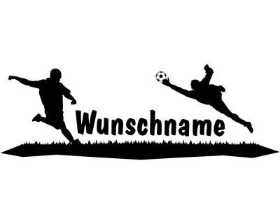 Traufkleber Fussball Spieler mit Name Wandtattoo