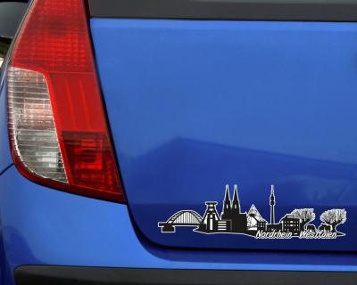 NRW Skyline Autoaufkleber Aufkleber