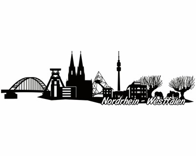 NRW Skyline Wandtattoo - Ansicht 1