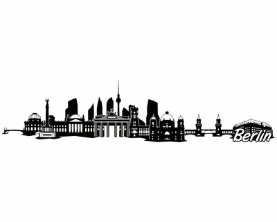 Berlin City Skyline Wandtattoo