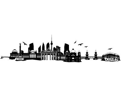 Berlin Skyline Wandtattoo