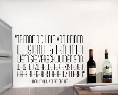 Zitat Trume und Illusionen Wandtattoo - Ansicht 2