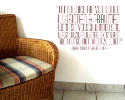 Zitat Trume und Illusionen Wandtattoo