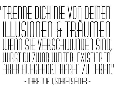 Zitat Trume und Illusionen Wandtattoo - Ansicht 1