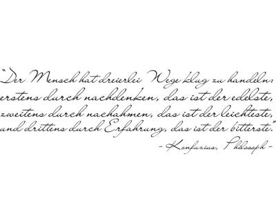 Zitat dreierlei Wege klug zu handeln Wandtattoo - Ansicht 1