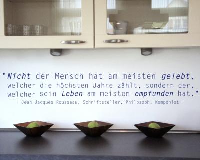 Zitat Leben empfunden Wandaufkleber