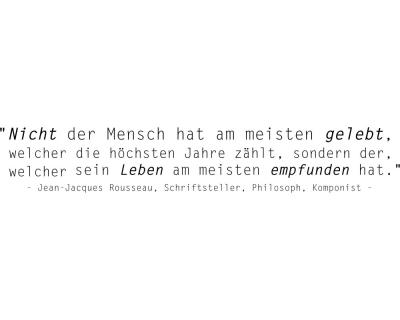 Zitat Leben empfunden Wandaufkleber - Ansicht 1