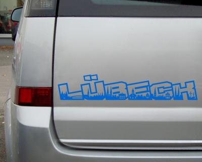 Lbeck Schriftzug Skyline Aufkleber - Ansicht 3