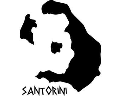 Santorini Insel Wandaufkleber