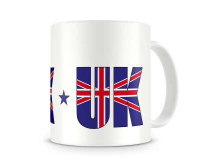 Tasse mit Grobritannien / UK Schriftzug Tasse