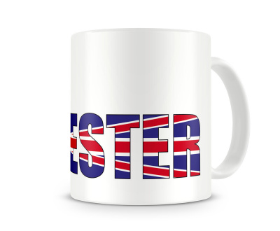 Tasse mit Manchester Schriftzug - Ansicht 3