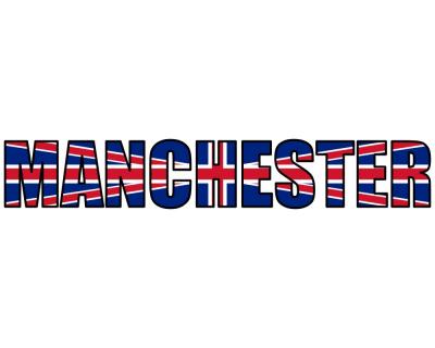 Manchester Schriftzug Aufkleber - Ansicht 1
