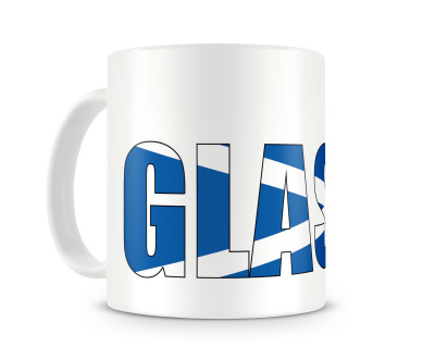 Tasse mit Glasgow Schriftzug Tasse