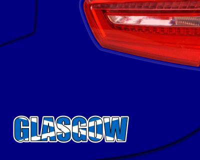 Glasgow Schriftzug Aufkleber - Ansicht 2