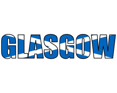 Glasgow Schriftzug Aufkleber Aufkleber